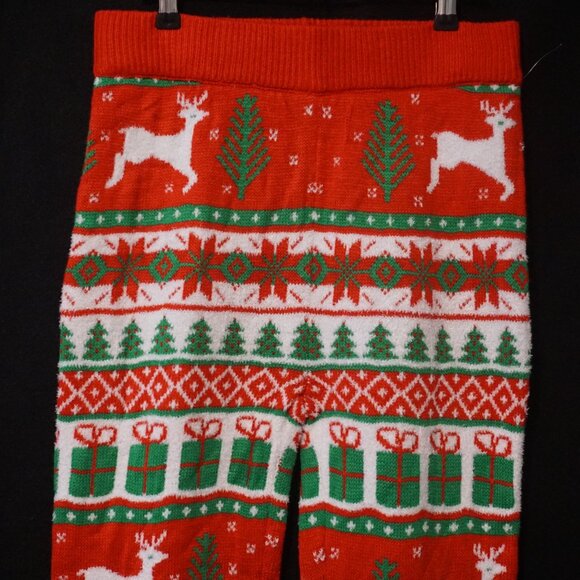 Poof! Holiday Sweater Pants Leggings Joggers Women’s Medium - Picture 2 of 5